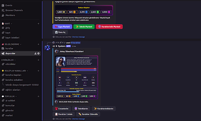 Stardust RP — Custom Discord Roleplay Bot