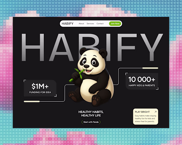 HABIFY hero section design.