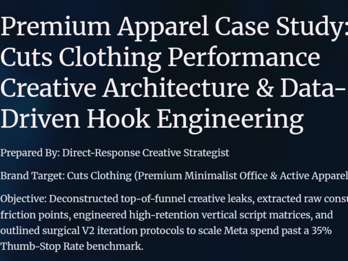 Data Driven Hook Engineering for Clothing Brand 