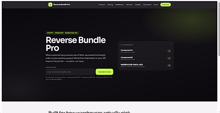 Reverse Bundle Pro - Shopify