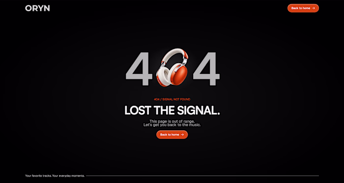 A custom 404 page for