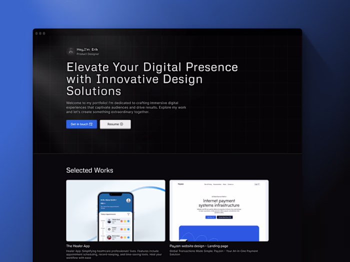 Vfolio - Portfolio Template for Framer