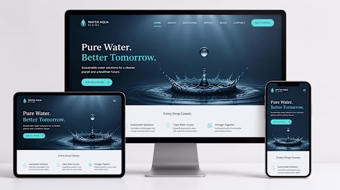 WaterAquaBegins | Custom Web Design, SEO & Mobile Optimization