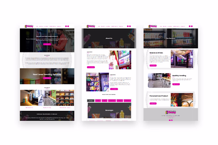 Vending Machine Business Website Design and Optimization