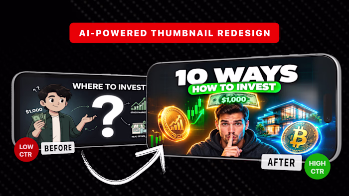 Crypto & Finance YouTube Thumbnail Redesign