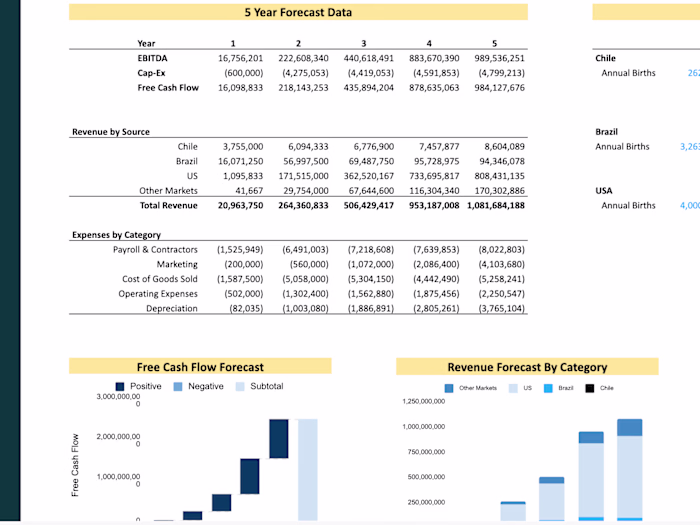 Financial Model for Pre-Rev SaaS Startup