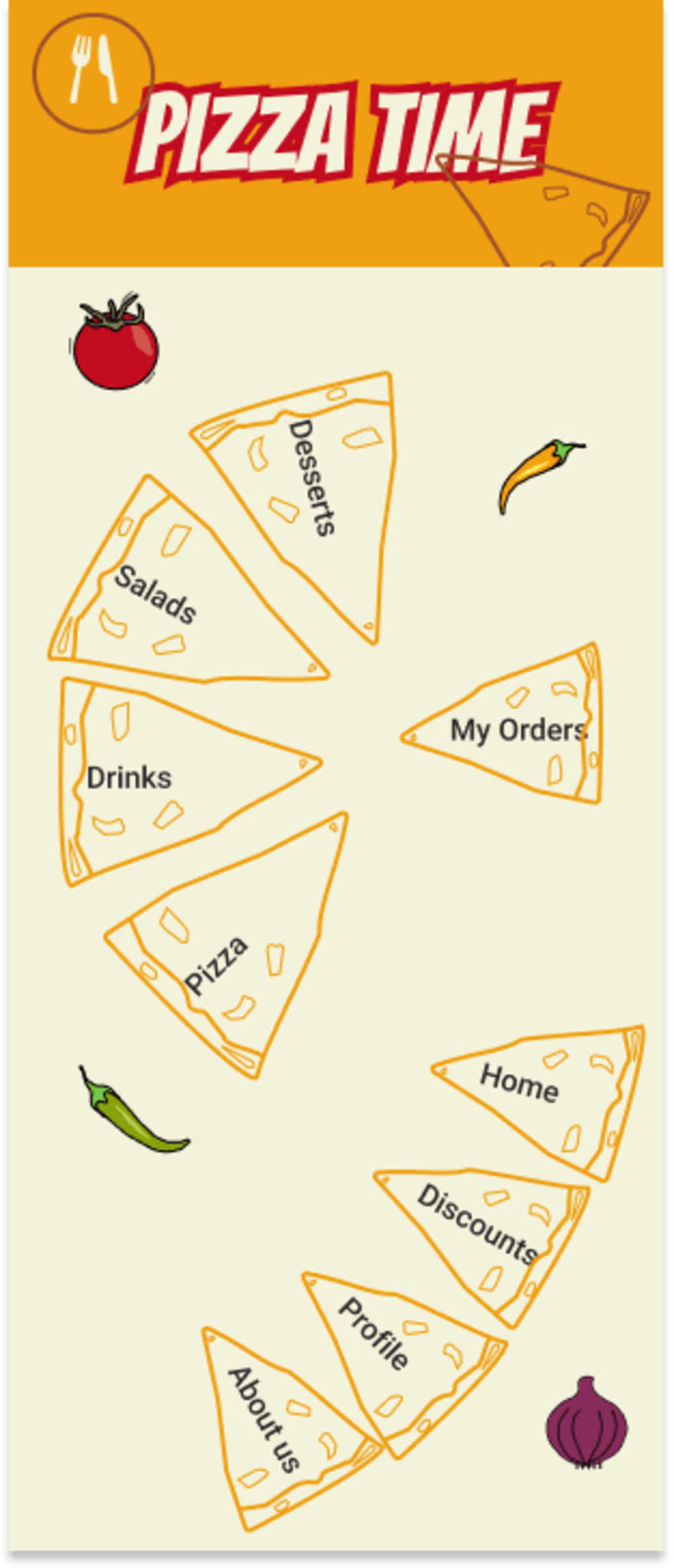 UI of Pizza App