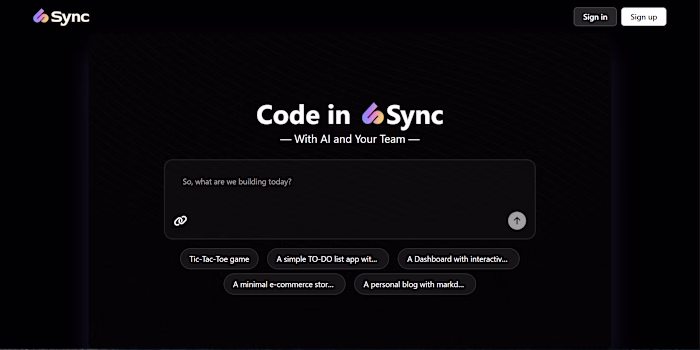 Sync.AI (http://Sync.AI)
AI-powered platform for code