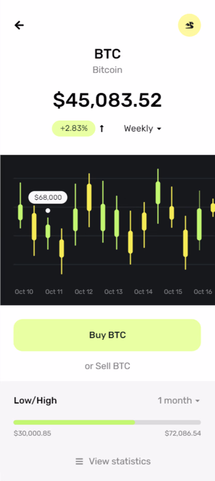Crypto and NFT mobile app