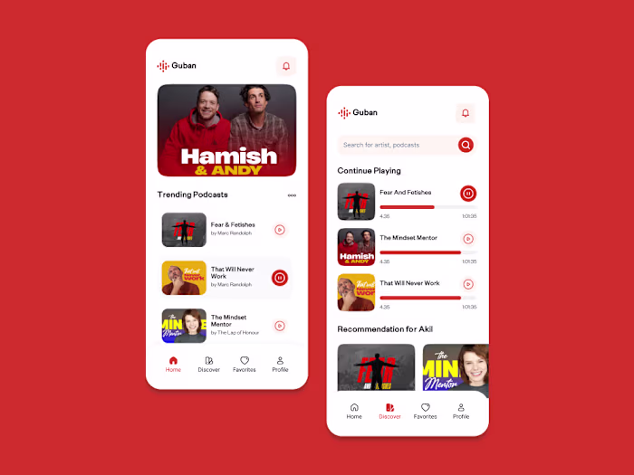 Podcast App UI Design
