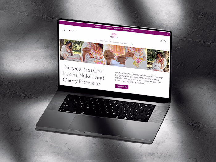 Min Amanne Shopify Website Redesign