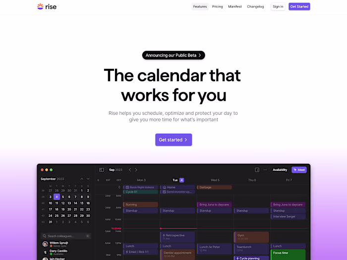 Rise Calendar