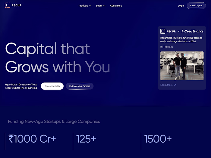 Recur Club - Funding New Age Startups & Large Companies