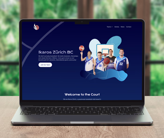 Modern Web Presence for Ikaros Zürich BC