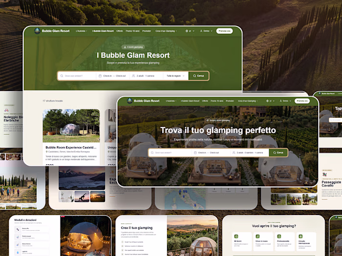 Bubble Glam Resort - Web Design & Software Development