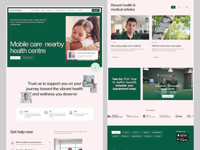 Modern Healthcare Website UI Design