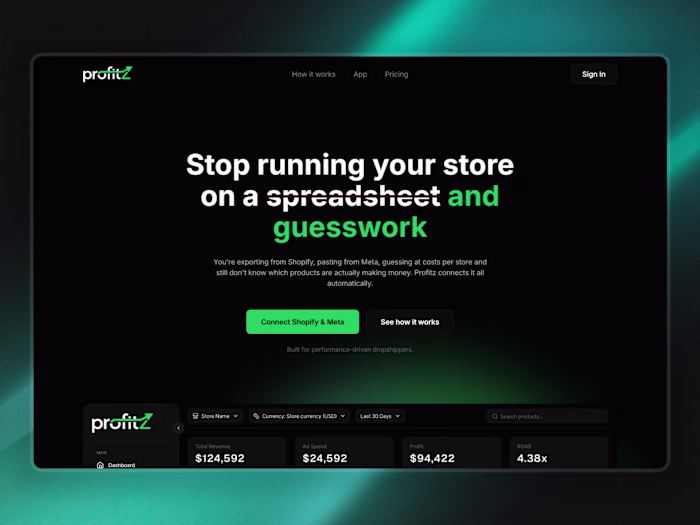 Profitz | Figma to Webflow Development