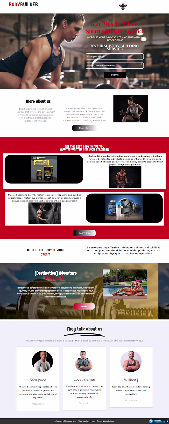 Contact Me for landing page