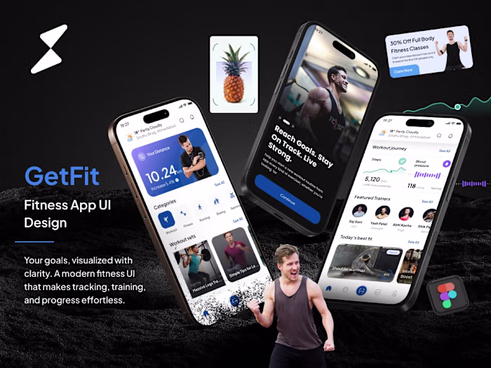 GetFit – Fitness Mobile App UI/UX Design