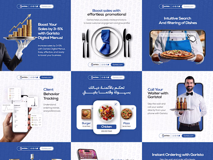 Garista — Social Media Campaign for a Digital Menu Platform