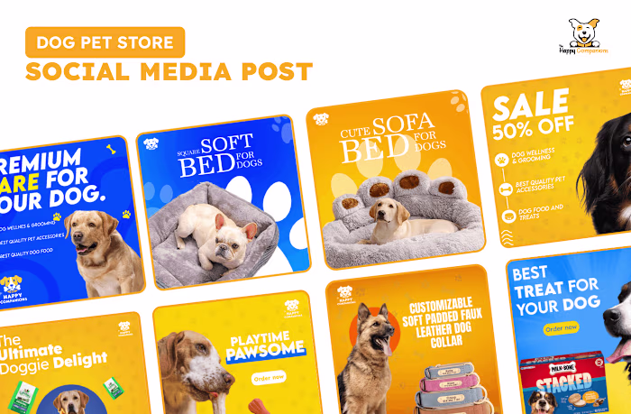 Dog Pet Store - Social Media Posts
