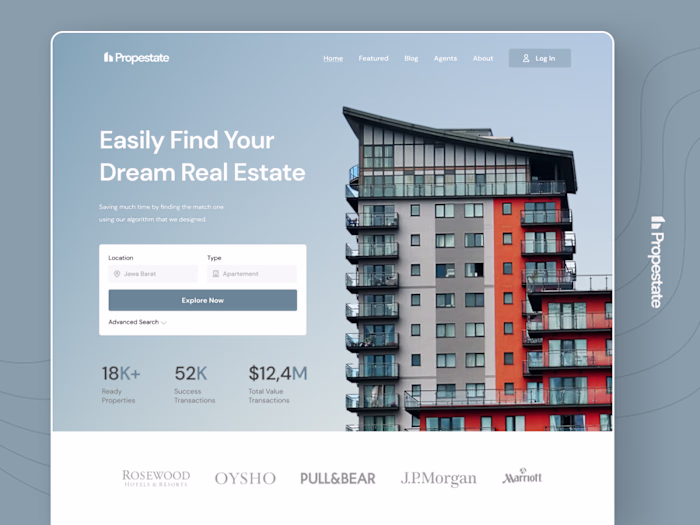Propestate - Real Estate Website Landing Page