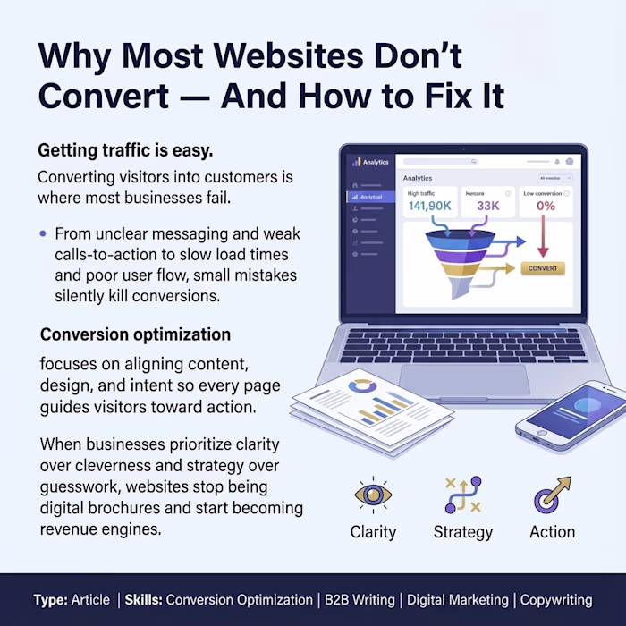 Why Most Websites Don’t Convert — And How to Fix It