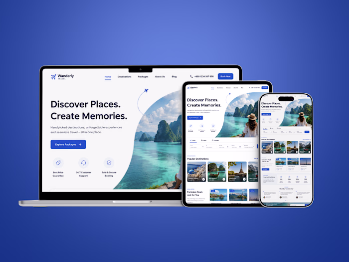 Wanderly Travel- Full Website Design & Development