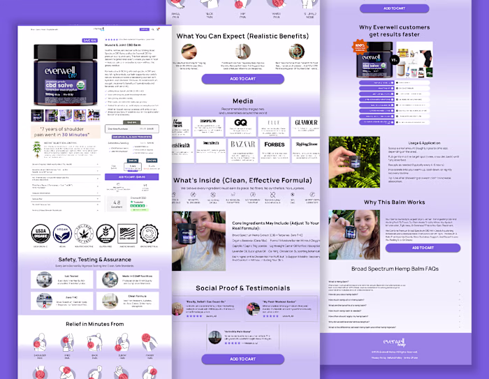 Supplement Product Launch Page