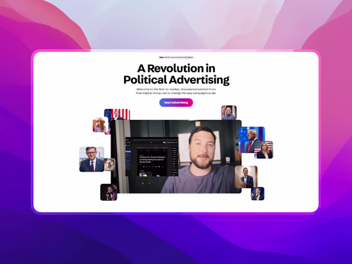 Push AI Landing Page Design