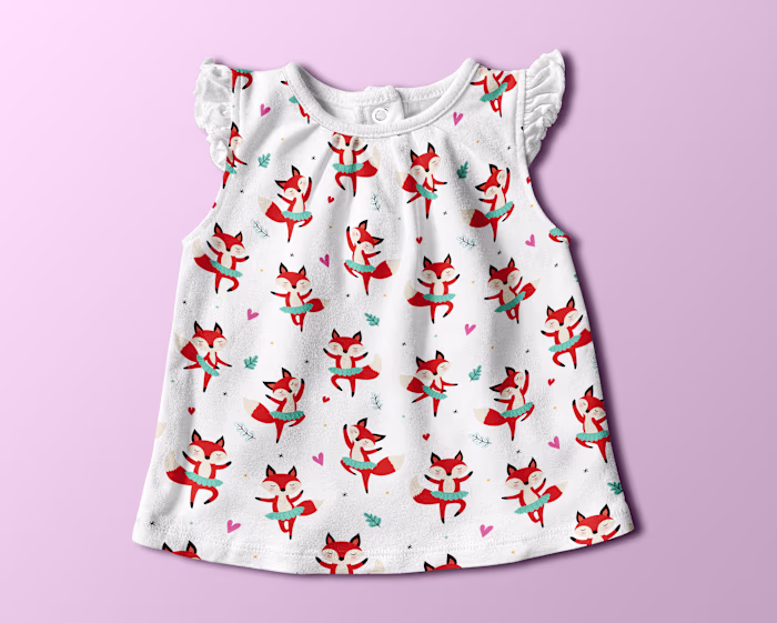 Ballet Fox Seamless Pattern :: Behance