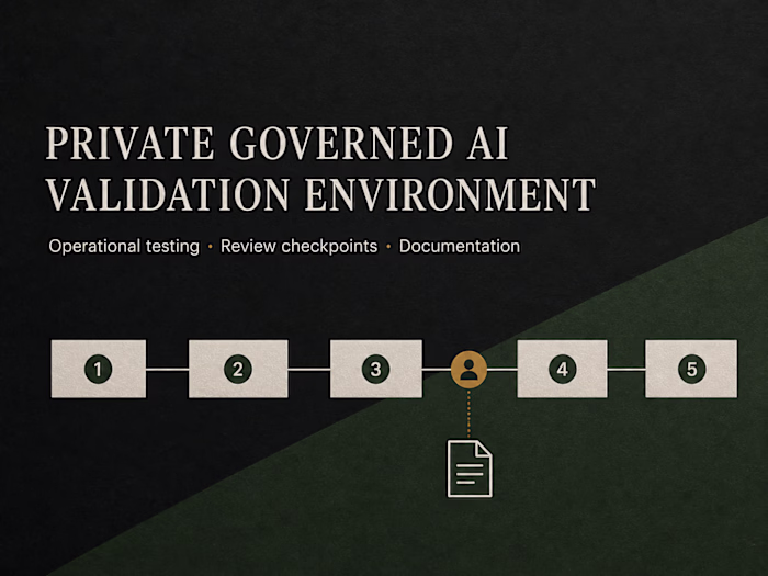 Private Governed AI Validation Environment