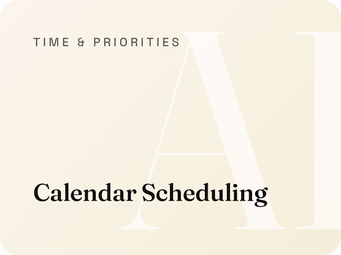 Calendar Scheduling: booking rules, protected focus and agenda