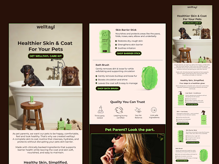 Welcome Email for Welltayl Pet Care