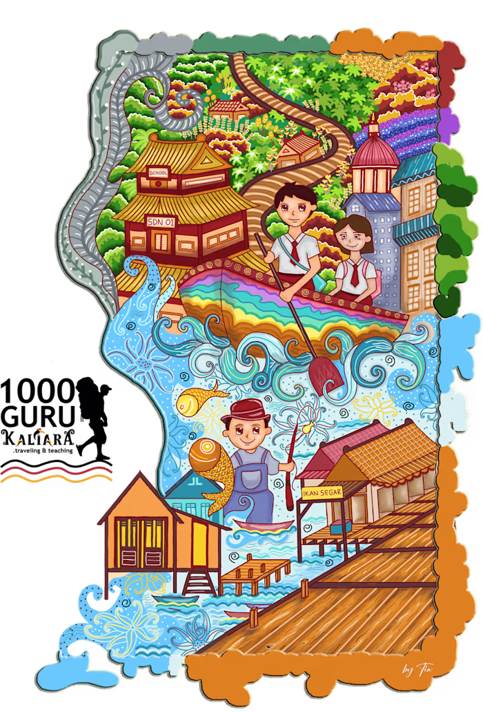 Project with the Community of 1000 Teachers on Behance