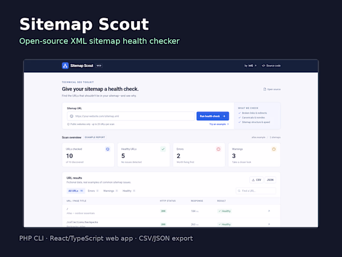 Sitemap Scout: Open-Source XML Sitemap
