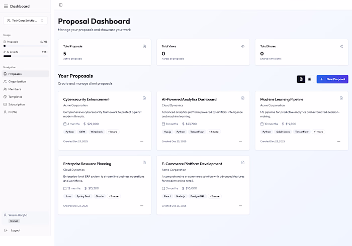 Design and Development of Proposal Forge Platform