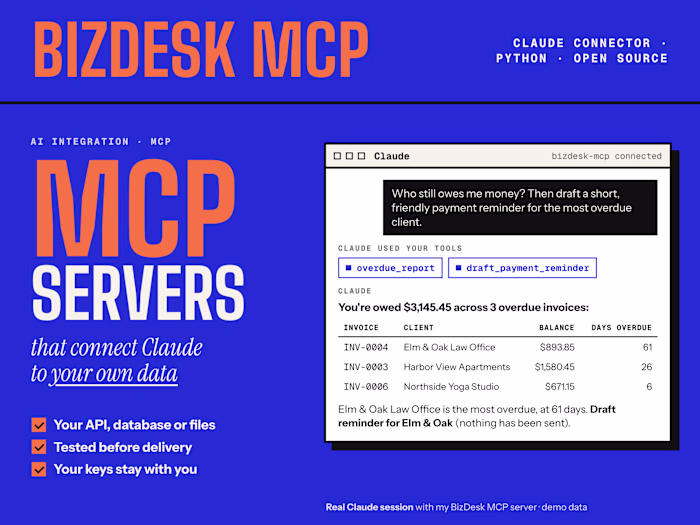 BizDesk MCP: a custom MCP
