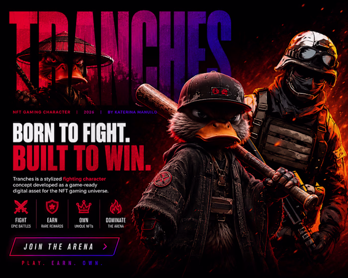 Tranches Futuristic Gaming Platform Branding