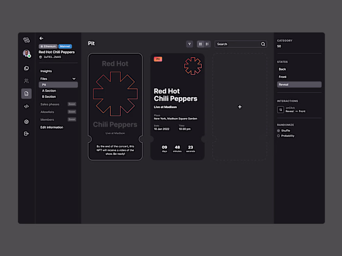 NFT Creator No-Code Dashboard
