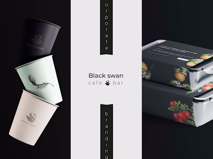 Black Swan cafe branding
