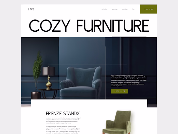 Funiture house landing page concept
