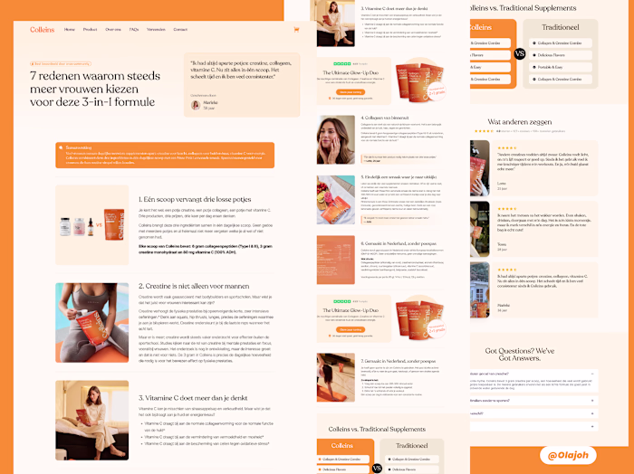 A listicle page helps people