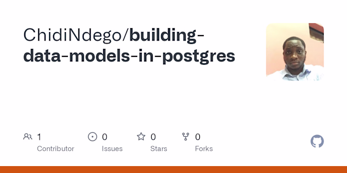 Building Data Models In PostgreSQL