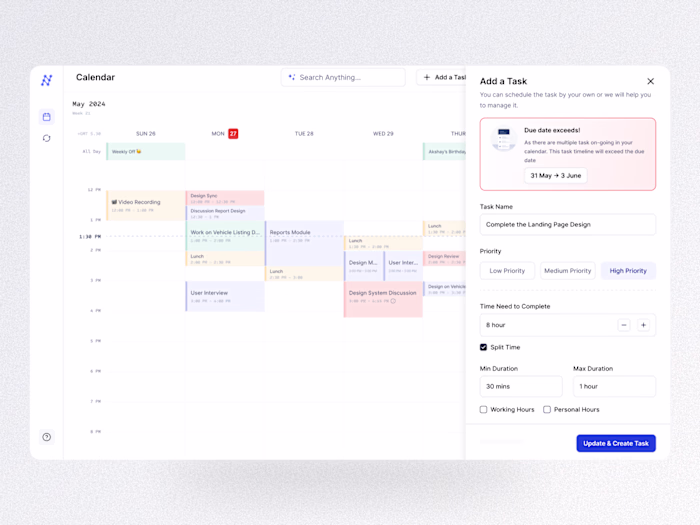 AI Calendar - Add task