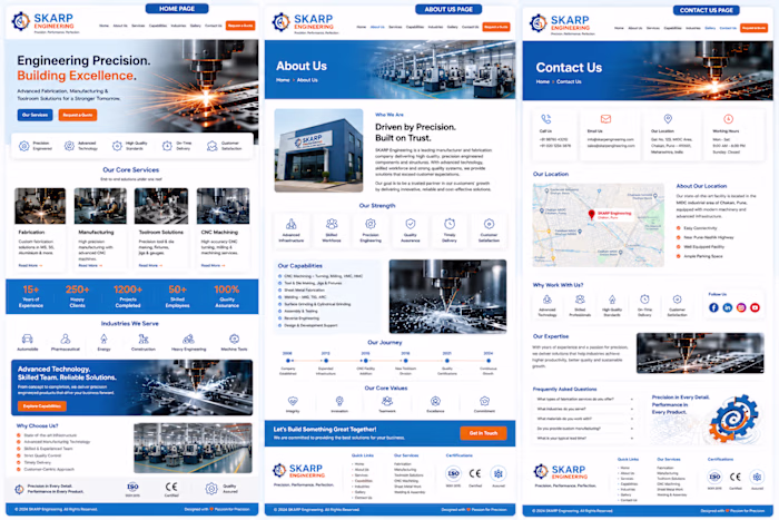 Manufacturing Company Website Design &
