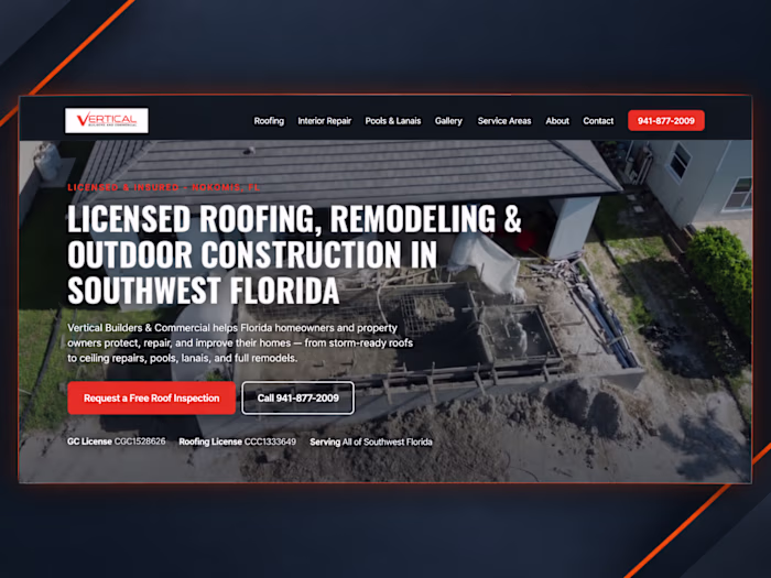 Vertical Builders & Commercial — Construction Website