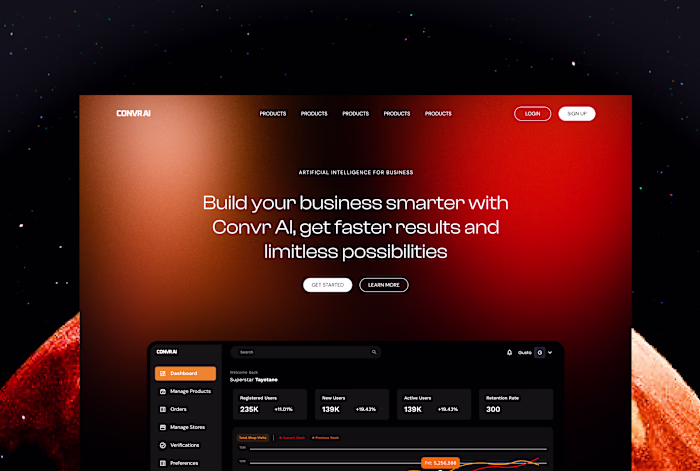 UI design for AI SAAS website. Super excited to share. 🚀⚡️