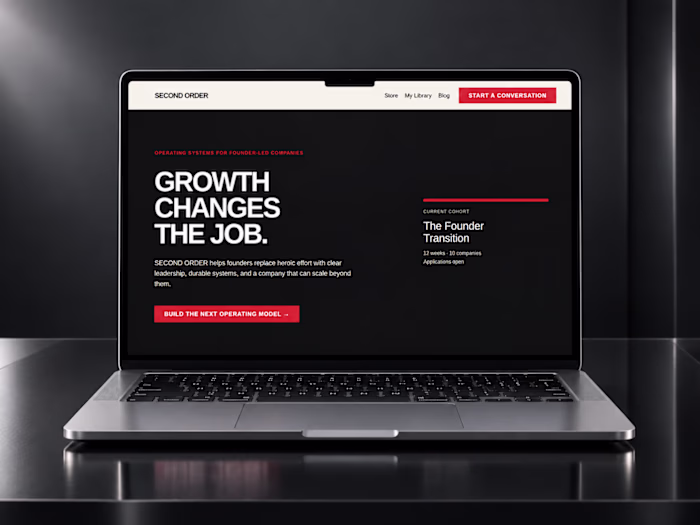 Second Order — Kajabi Leadership & Business Systems Website