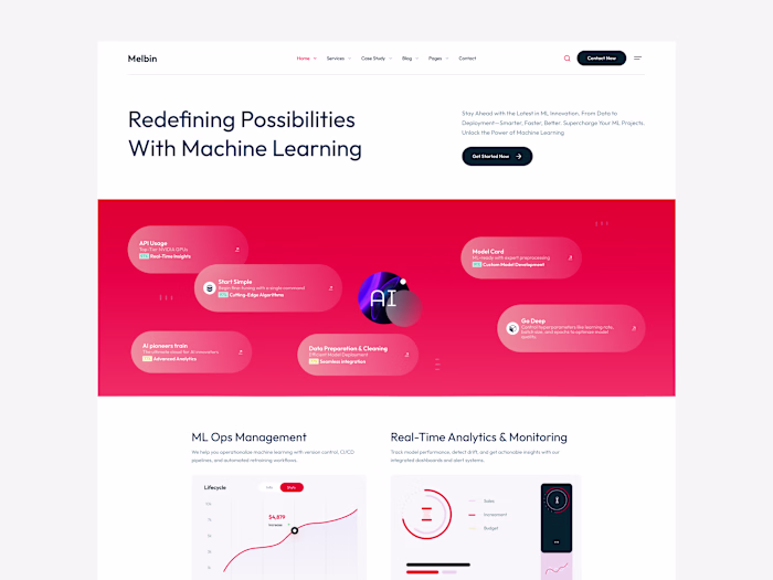 Machine Learning & Data Science Landing page